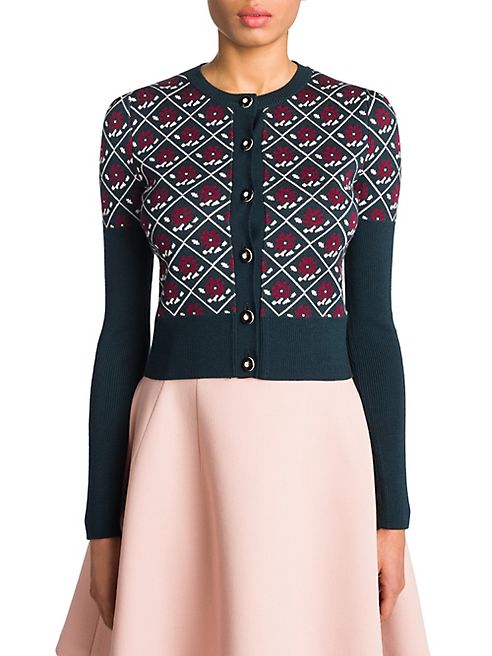 Miu Miu - Floral Wool Cardigan