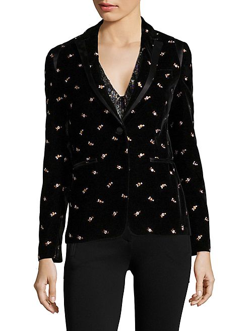 Roberto Cavalli - Embroidered Velvet Blazer