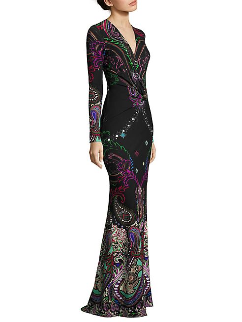 Roberto Cavalli - Faux Wrap Gown