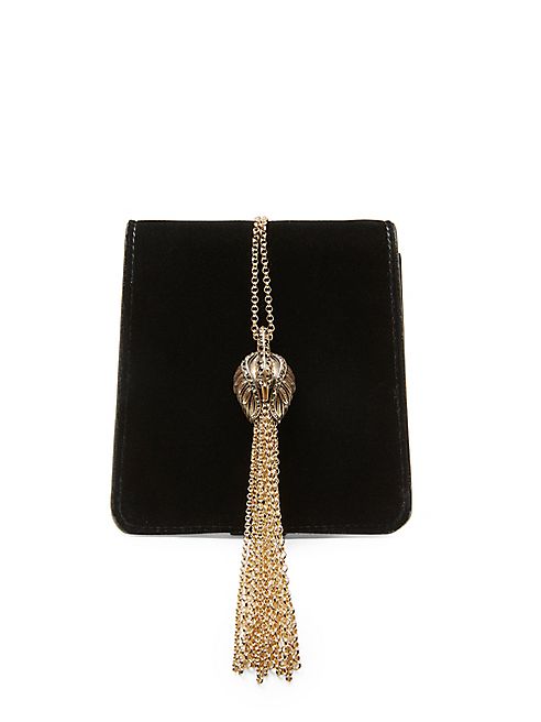 Lanvin - Chained Velvet Shoulder Bag