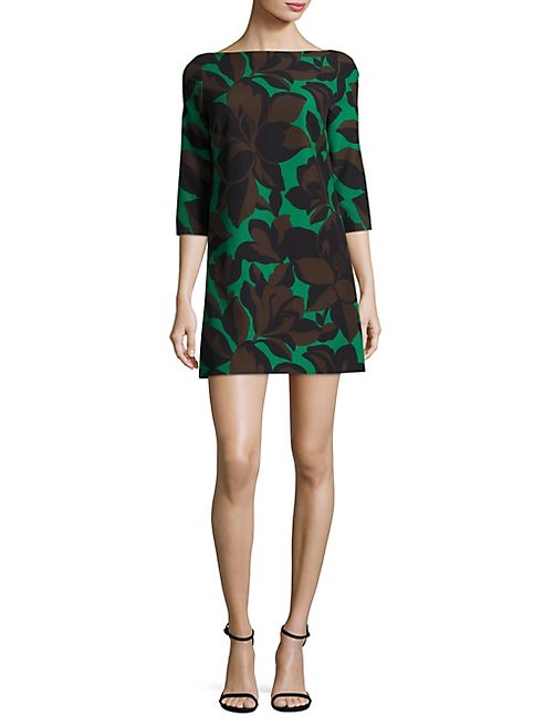 MILLY - Floral Printed Cady Twiggy Dress