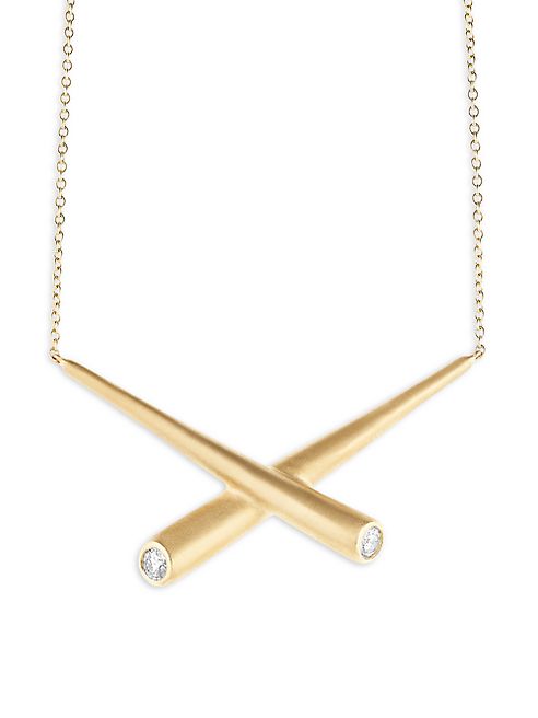 Carelle - Whirl Diamond & 18K Yellow Gold Collar Necklace