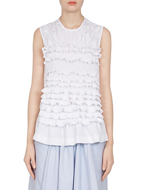 Simone Rocha - Smocked Cotton Top