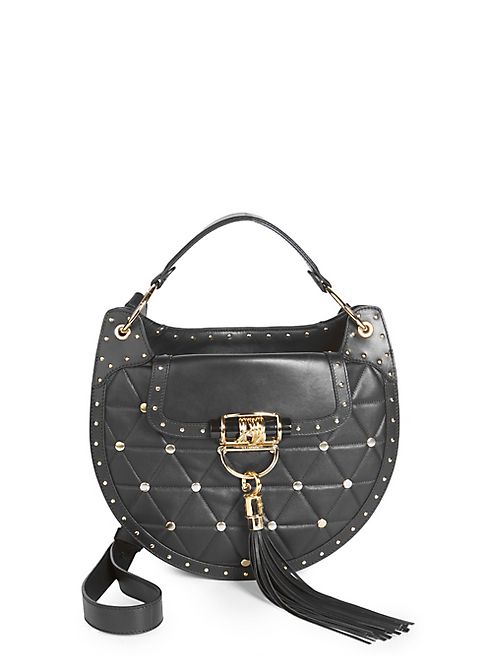 Balmain - Quilted Leather Saddle Bag