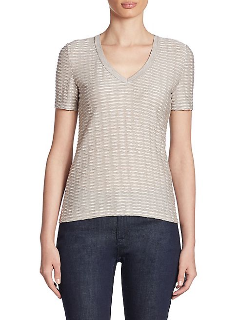 Armani Collezioni - Lurex Twisted Ribbon  Jersey Tee