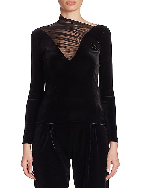 Armani Collezioni - Velvet Mesh Top