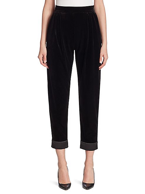 Armani Collezioni - Cropped Velvet Pants