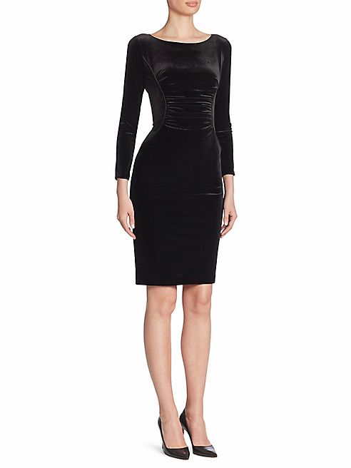 Armani Collezioni - Velvet Jersey Sheath Dress