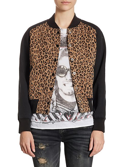 R13 - Combo Leopard Regular-Fit Cotton Jacket