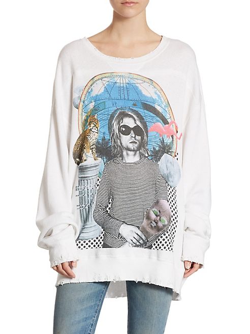 R13 - Kurt Cobain Oversized-Fit Cotton Sweatshirt