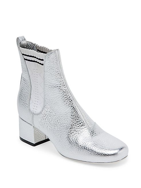 Fendi - Metallic Leather Chelsea Boots