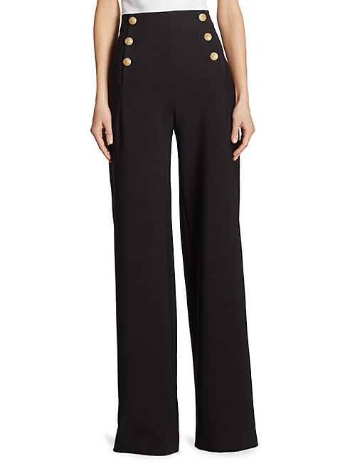 Alberta Ferretti - Wool High Waist Pants