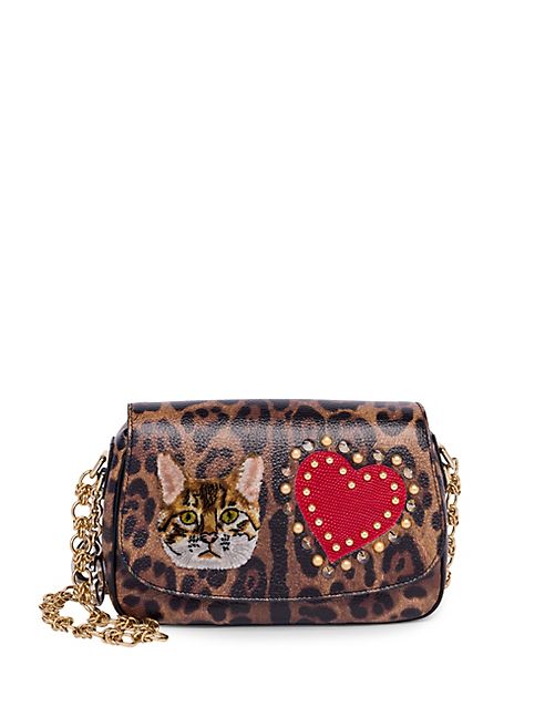 Dolce & Gabbana - Studded Leopard Shoulder Bag