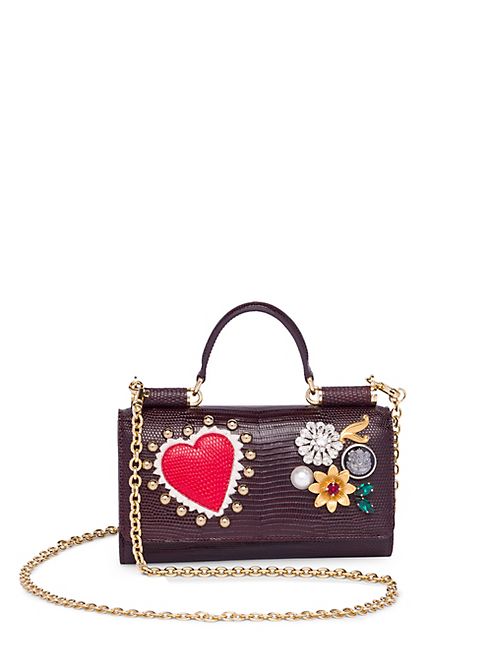 Dolce & Gabbana - Studded Leather Phone Bag