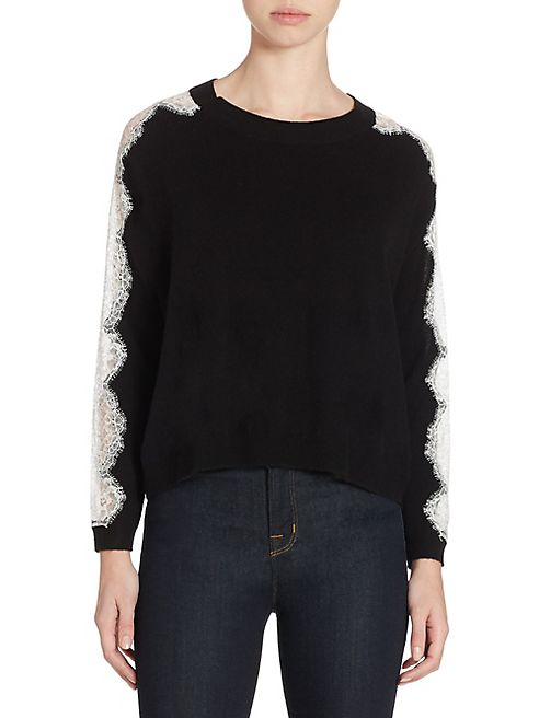 The Kooples - Lace Paneled Pullover