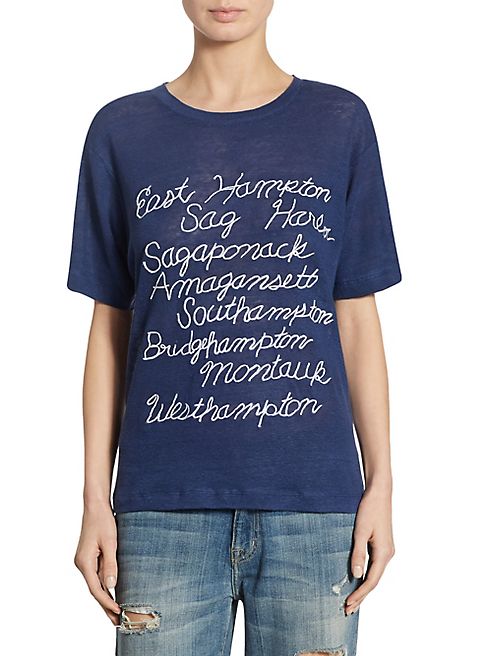 Banner Day - Hamptons Towns Linen T-Shirt