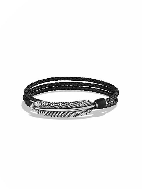 David Yurman - Frontier Feather & Turquoise Triple-Wrap Bracelet