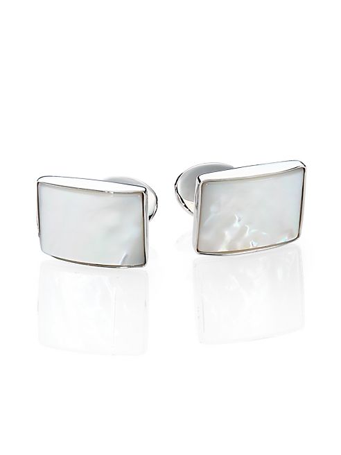 David Donahue - Sterling Silver & Mother Of Pearl Cuff Links