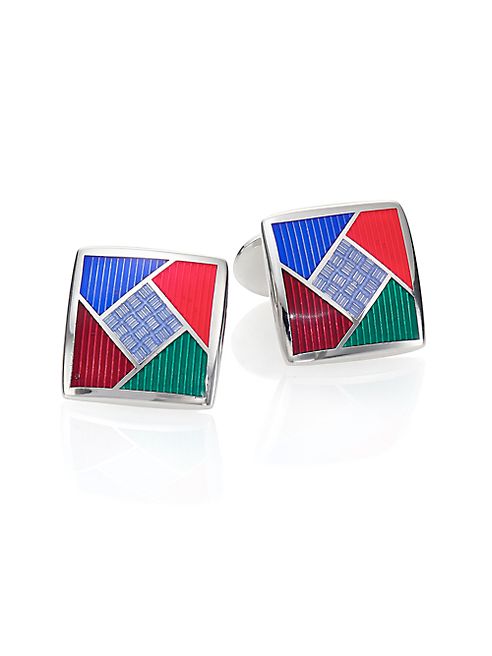 David Donahue - Multicolored Sterling Silver Cuff Links