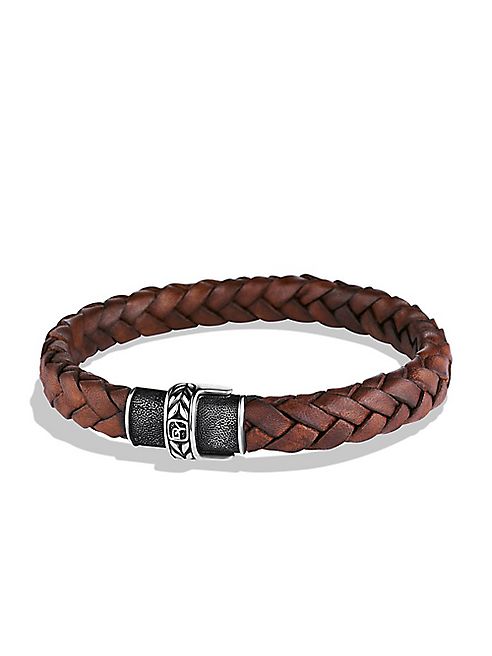 David Yurman - Chevron Woven Leather Bracelet