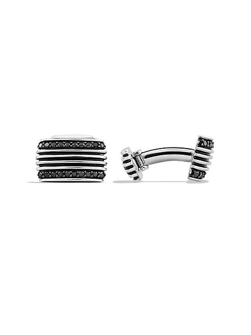 David Yurman - Royal Cord Black Diamond Cuff Links