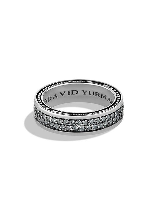 David Yurman - Streamline Gray Sapphire Two-Row Band Ring