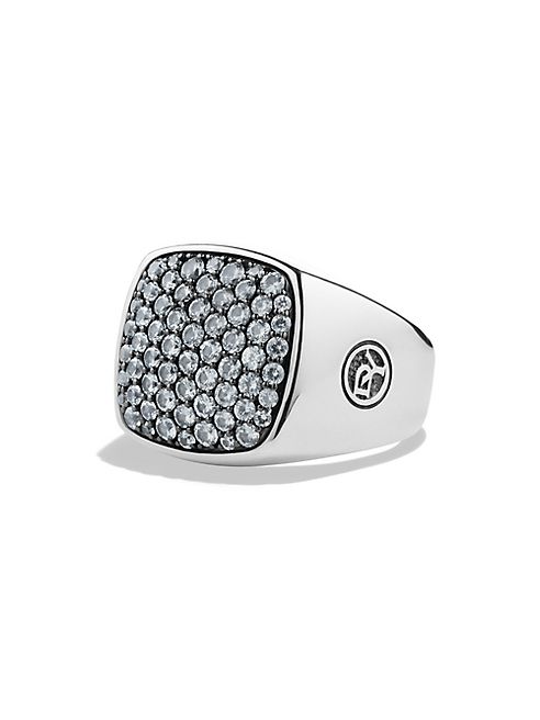 David Yurman - Pavé Gray Sapphire Signet Ring