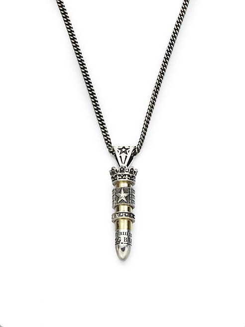 King Baby Studio - Sterling Silver & Brass Bullet Necklace