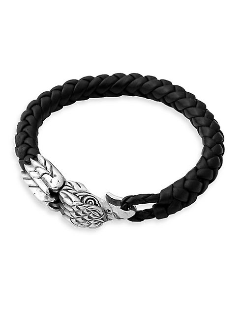 King Baby Studio - Eagle Leather and Sterling Silver Bracelet