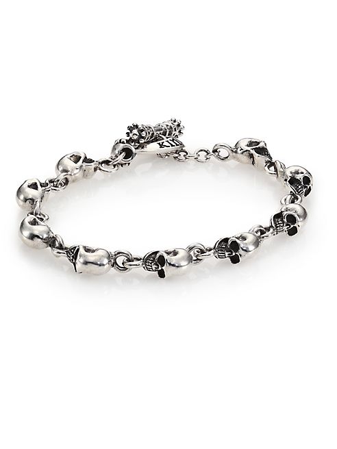 King Baby Studio - Sterling Silver Skull Link Bracelet