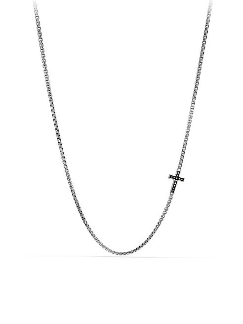 David Yurman - Pavé Black Diamond Cross Necklace