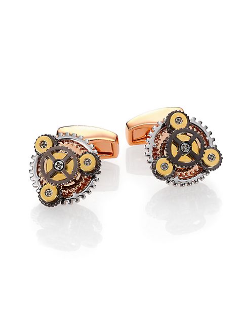 Tateossian - Round Gear Cuff Links