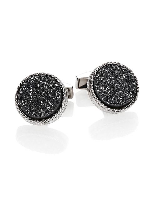 Tateossian - Drusy Round Cuff Links