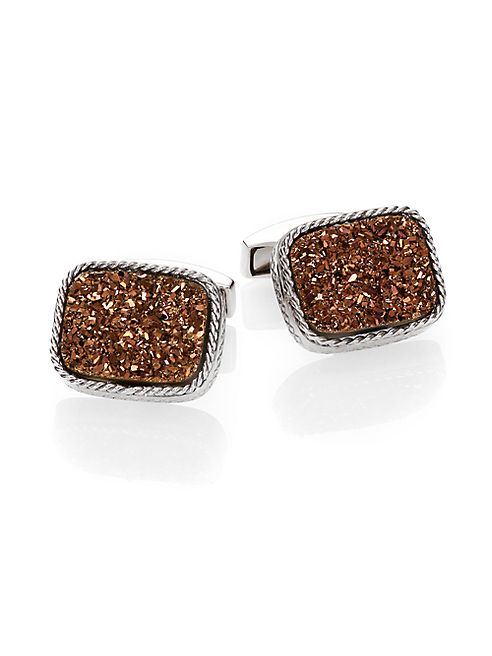 Tateossian - Drusy Rectangle Cuff Links