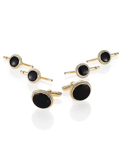 David Donahue - Onyx 14kt-Gold Stud Set