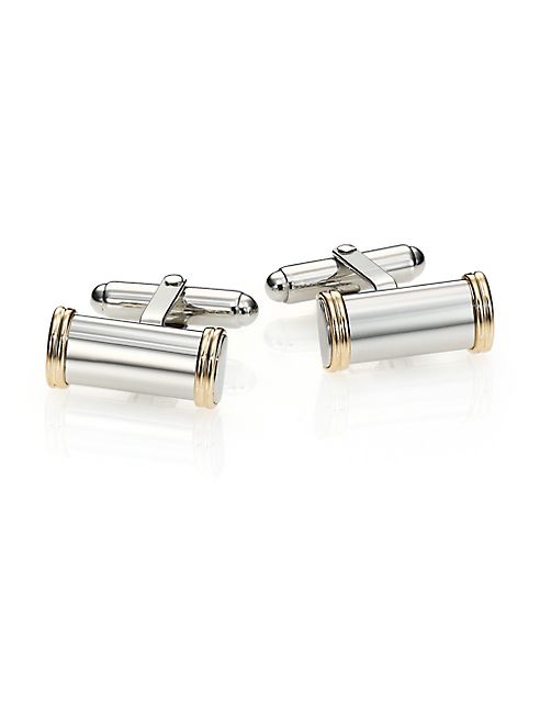 David Donahue - Sterling Silver & 14K Gold Cuff Links