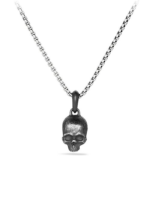 David Yurman - Sterling Silver Waves Skull Amulet