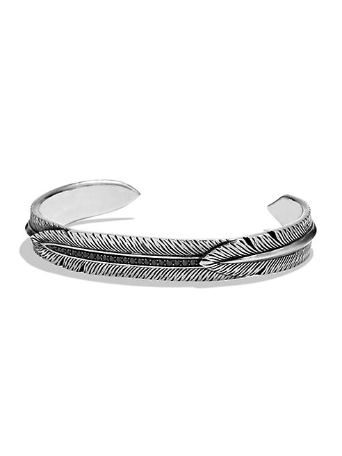 David Yurman - Black Diamond Feather Wrap Cuff Bracelet