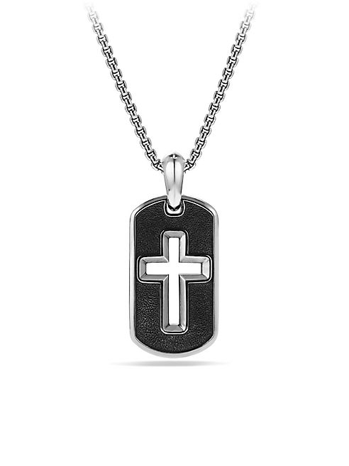 David Yurman - Streamline Cross Tag Necklace