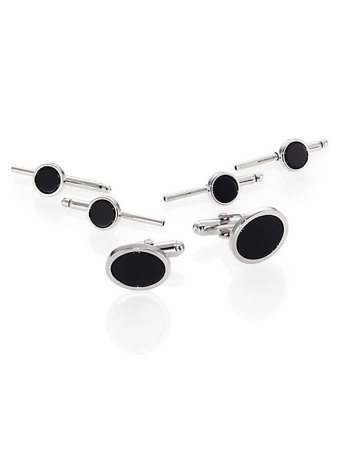 David Donahue - Silver Onyx Stud Set