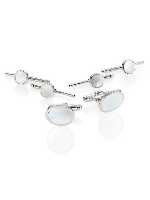 David Donahue - Sterling Silver & Mother Of Pearl Stud Set