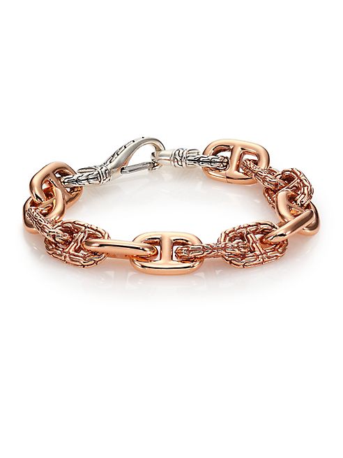 John Hardy - Classic Chain Sterling Silver & Bronze Link Bracelet