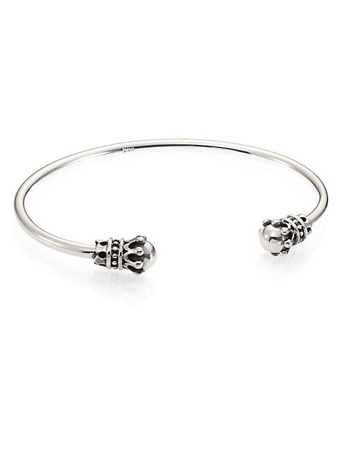 King Baby Studio - Thin Sterling Silver Crown Cuff Bracelet