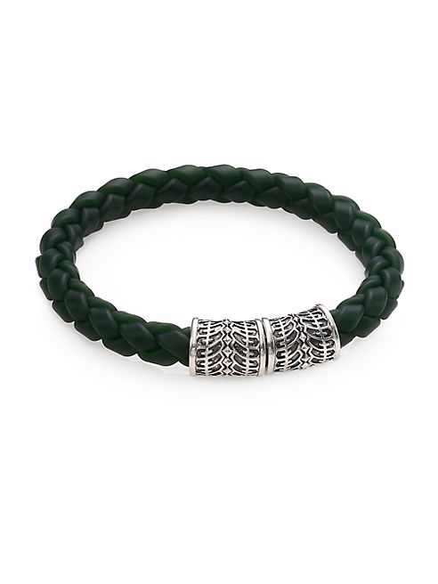 Stephen Webster - Sterling Silver & Woven Rubber Bracelet