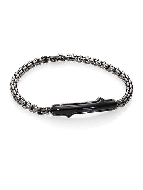 Stephen Webster - Rhodium-Plated Silver & Onyx Link Bracelet