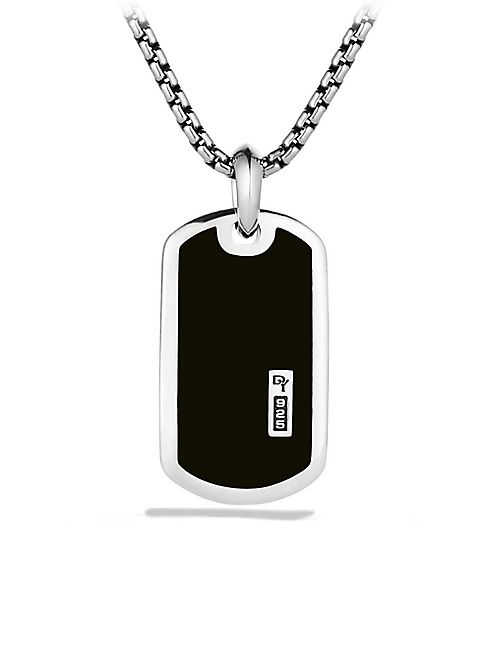 David Yurman - Inlay Dog Tag Necklace