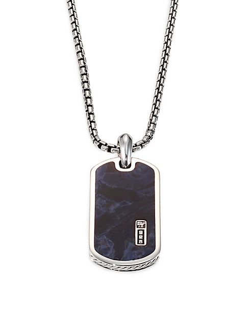 David Yurman - Inlay Dog Tag Necklace