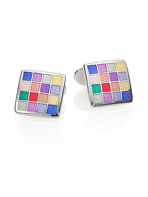 David Donahue - Multicolored Checkered Cuff Links