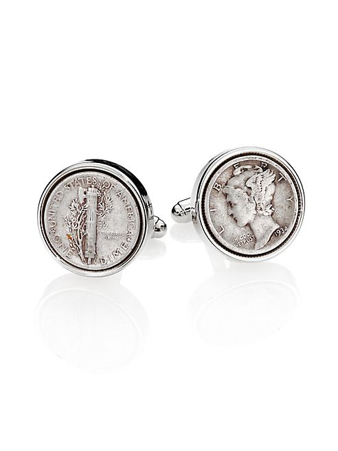 David Donahue - Sterling Silver Dime Cuff Links