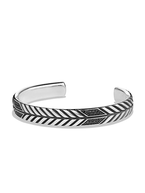 David Yurman - Modern Chevron Cuff Bracelet with Black Diamonds